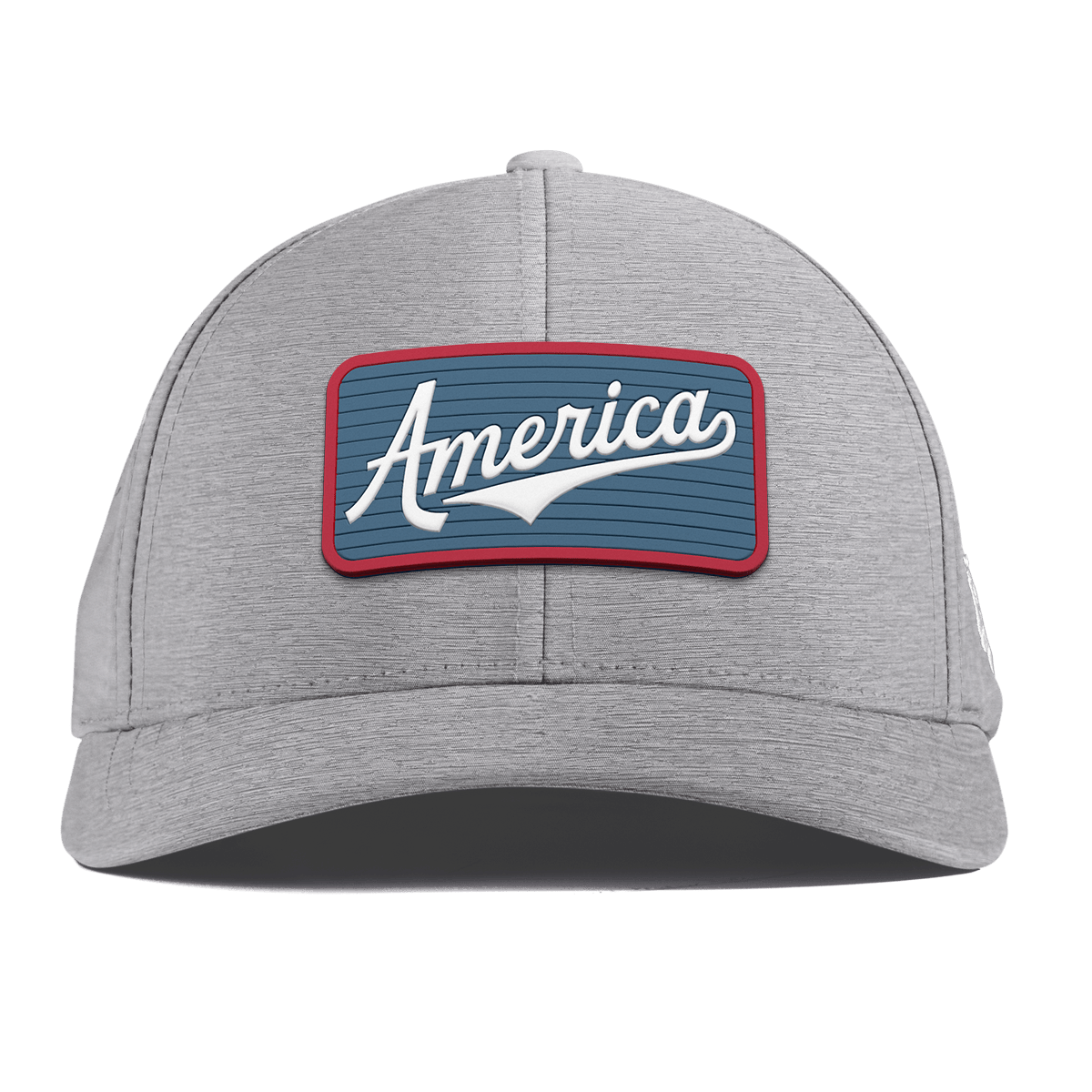 USA America Badge Curved Performance Heather Gray
