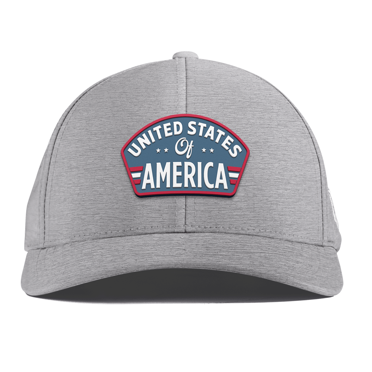 United States of America Badge Curved Performance Heather Gray