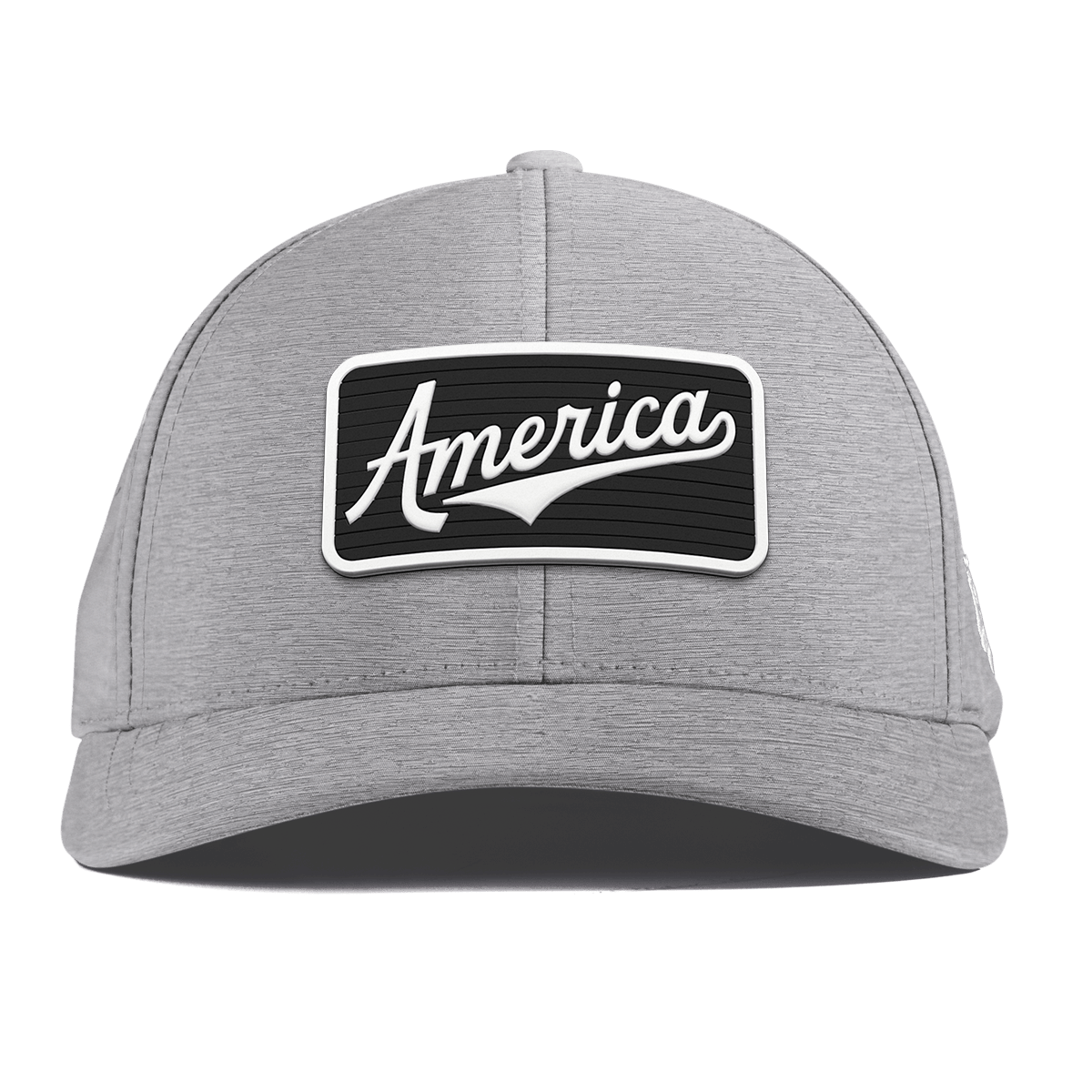 Vintage America Badge Curved Performance Heather Gray