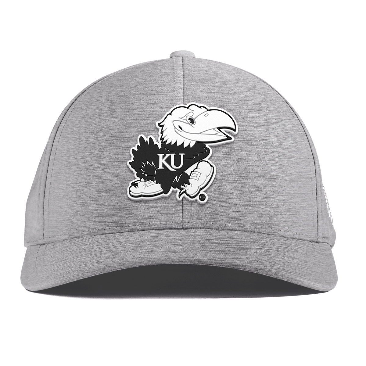 University of Kansas "Vintage Jayhawk" Curved Performance Heather Gray