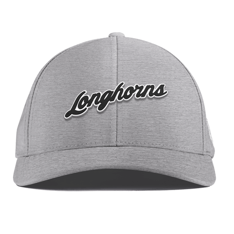 University of Texas "Vintage Texas Longhorn Script" Curved Performance Heather Gray