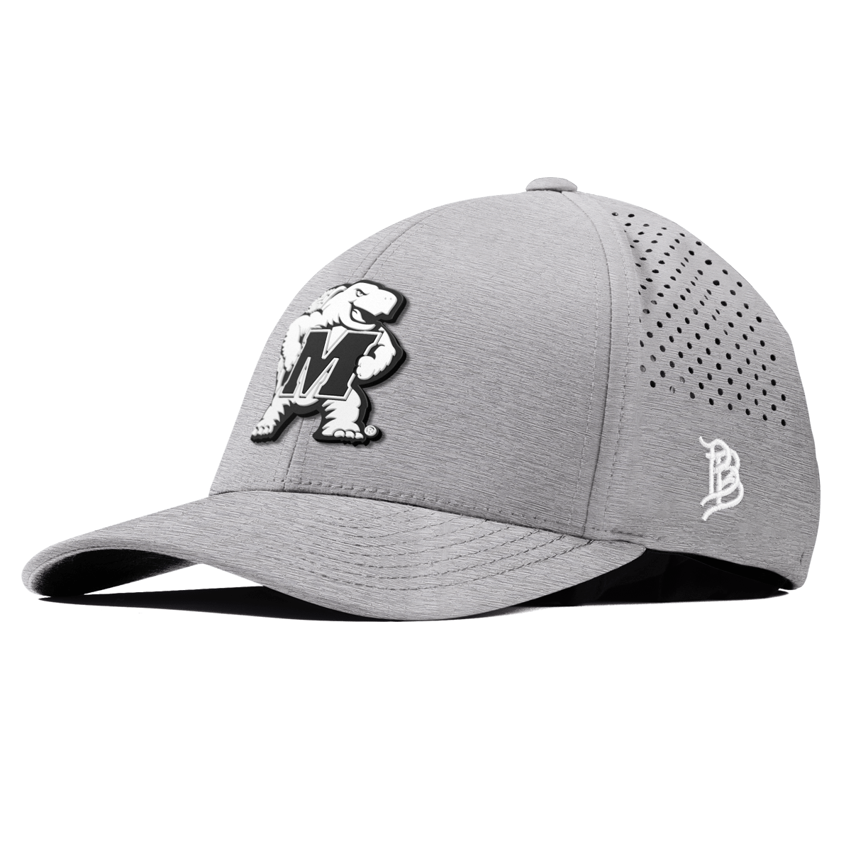 University of Maryland "Vintage Maryland Team Logo" Curved Performance Heather Gray