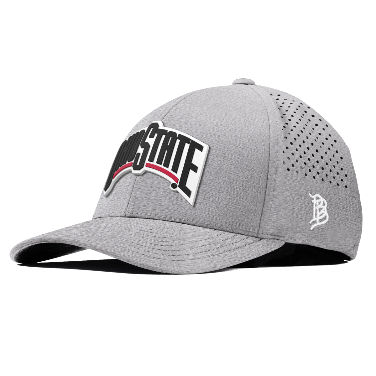 Ohio State University "Vintage Ohio State Block" Curved Performance Heather Gray
