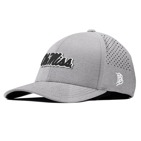 University of Mississippi "Vintage Ole Miss Team Logo" Curved Performance Heather Gray