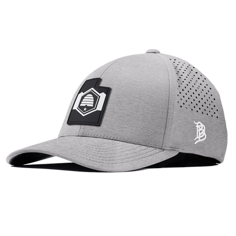 Utah Vintage Curved Performance Heather Gray