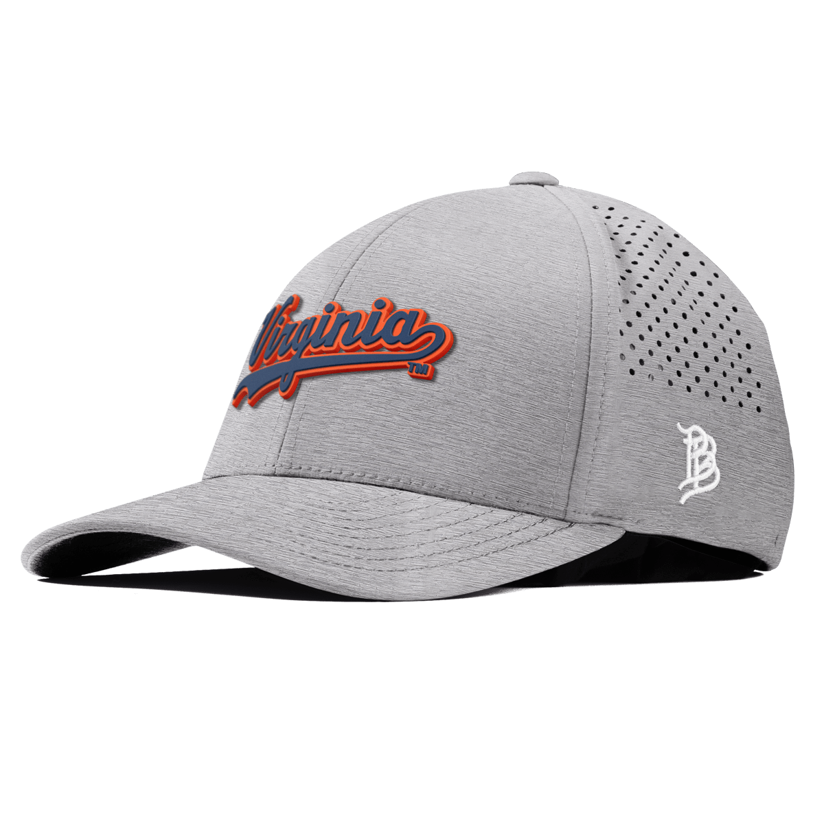 University of Virginia "Virginia Script" Curved Performance Heather Gray