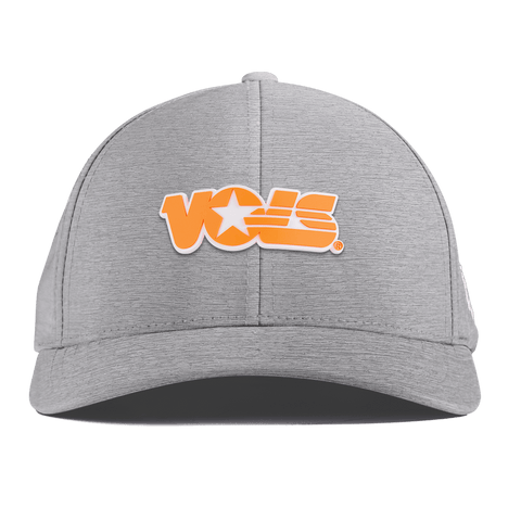 University of Tennessee "Tennessee Vols Block" Curved Performance Heather Gray
