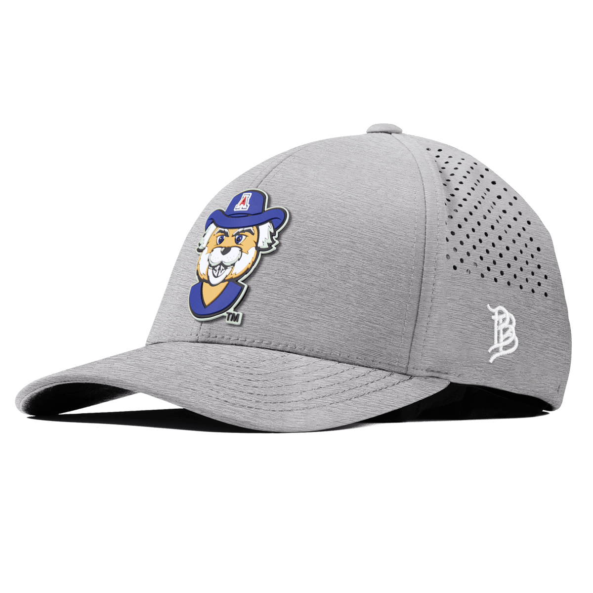 University of Arizona "Wilbur The Wildcat" Curved Performance Heather Gray