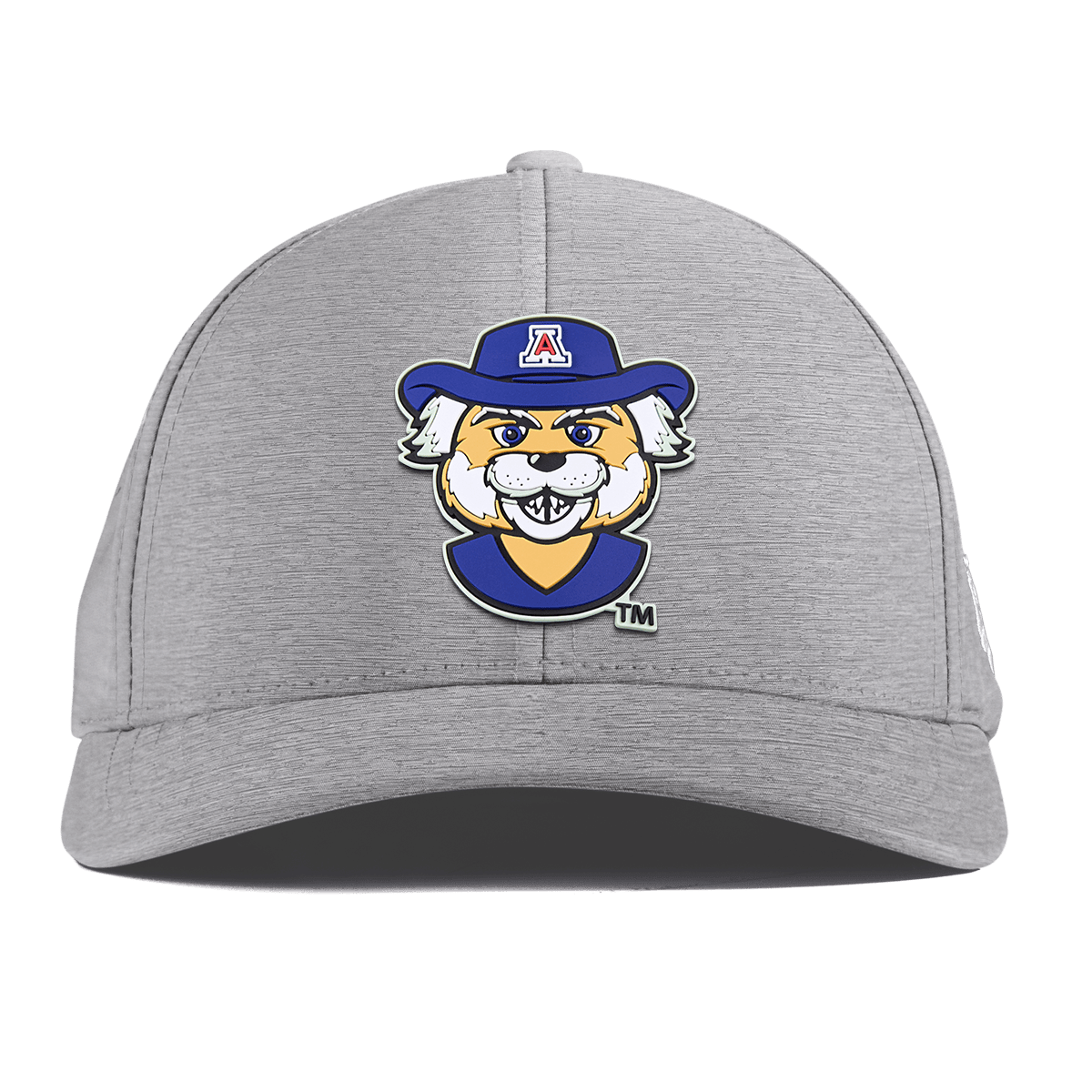 University of Arizona "Wilbur The Wildcat" Curved Performance Heather Gray