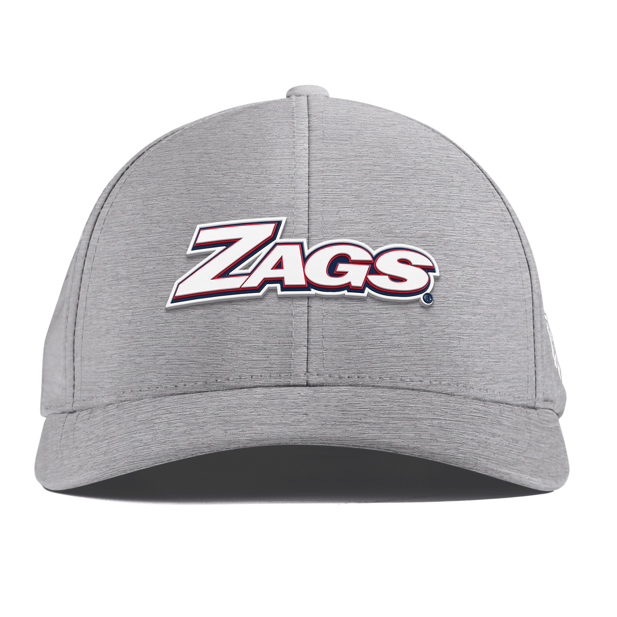 Gonzaga University "Zags Block" Curved Performance Heather Gray