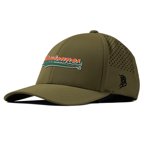University of Miami "Hurricanes Script" Curved Performance Loden