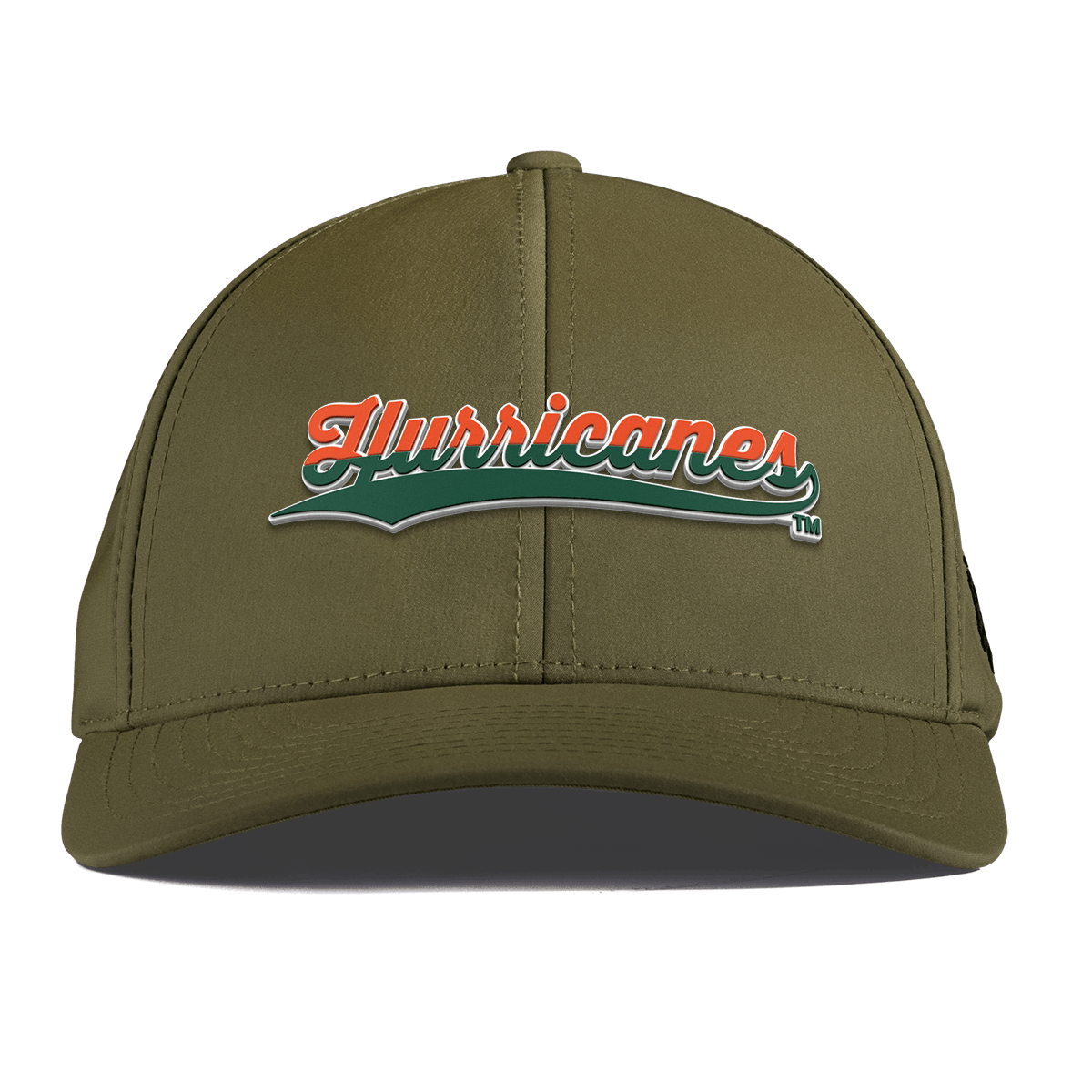 University of Miami "Hurricanes Script" Curved Performance Loden