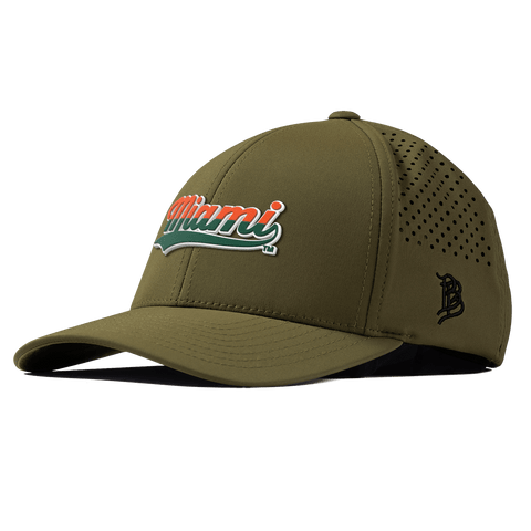University of Miami "Miami Script" Curved Performance Loden