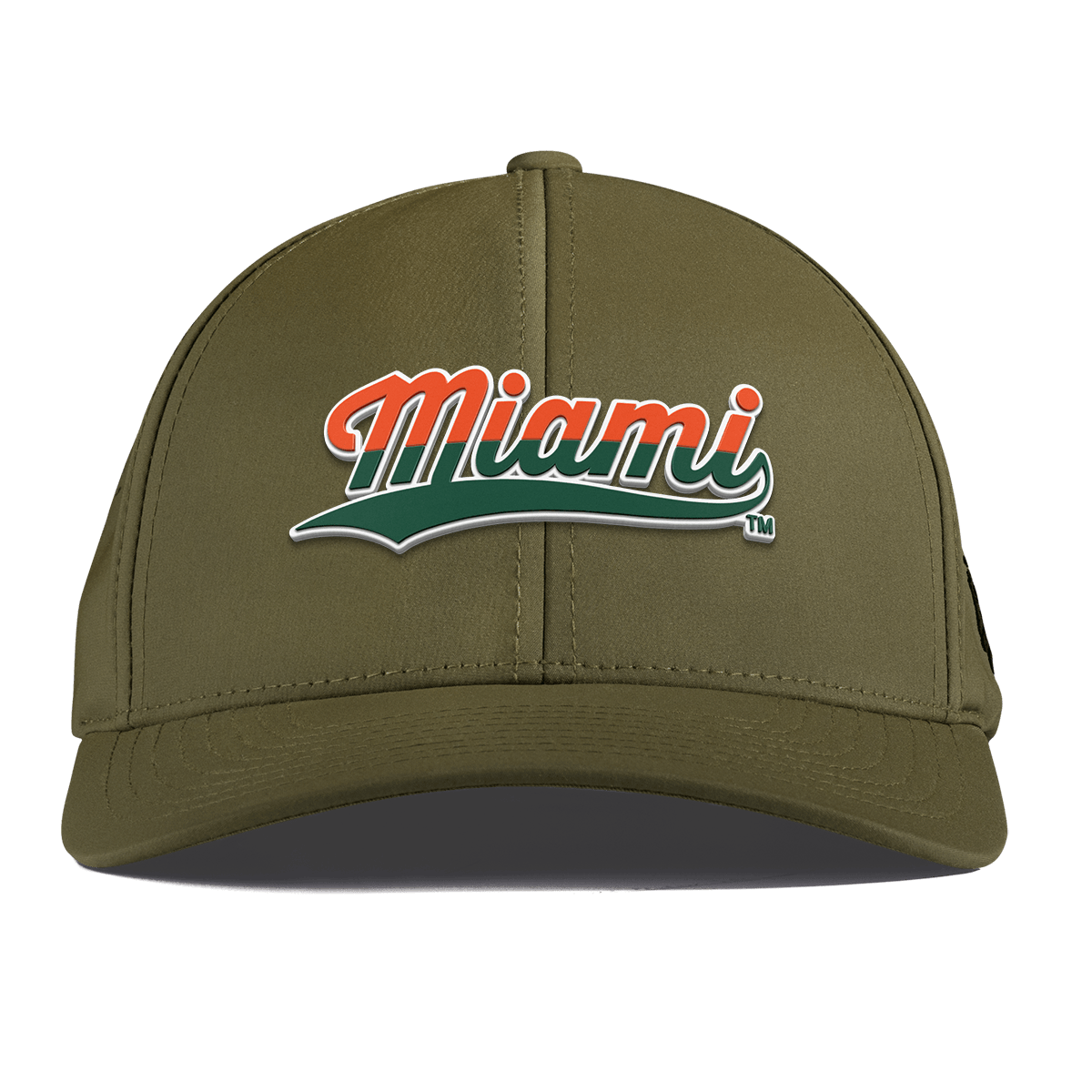 University of Miami "Miami Script" Curved Performance Loden