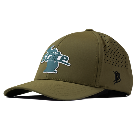 Michigan State University "Michigan State Outline" Curved Performance Loden