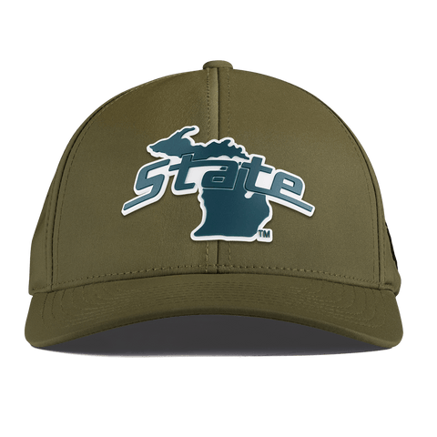 Michigan State University "Michigan State Outline" Curved Performance Loden