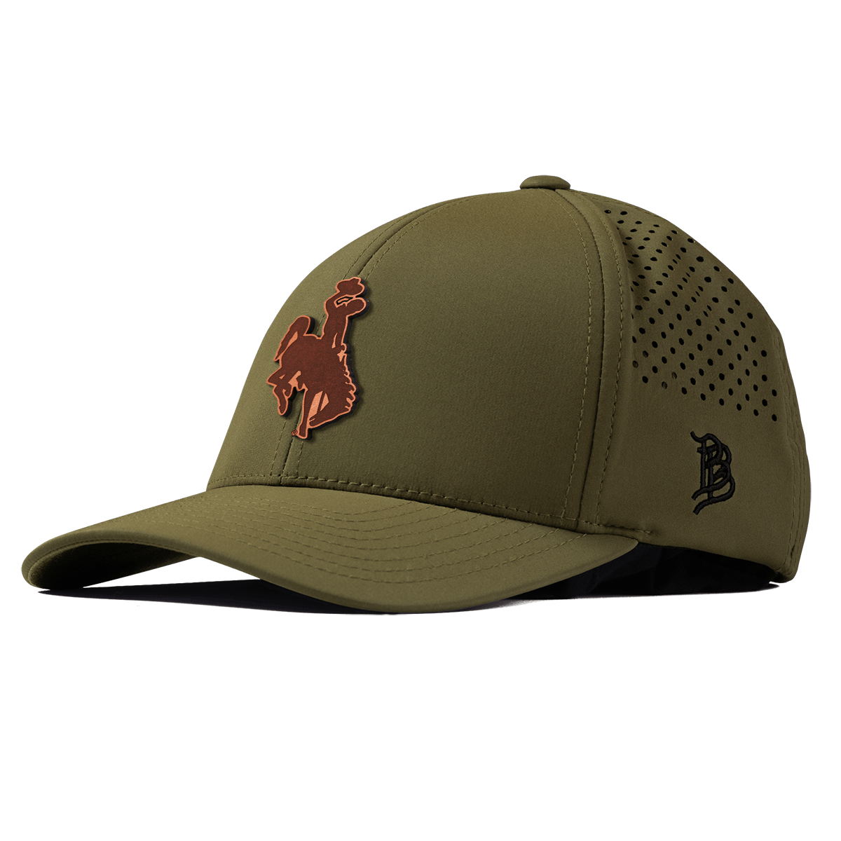 University of Wyoming "Wyoming Cowboy Dark" Curved Performance Loden