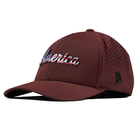 America Curved Performance Maroon