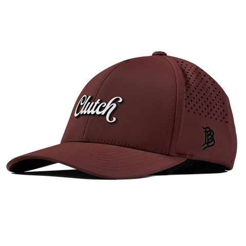 Clutch Script Curved Performance Maroon