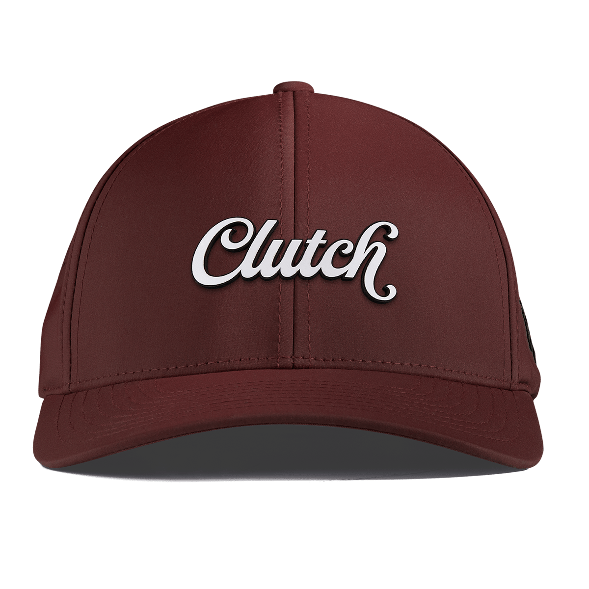 Clutch Script Curved Performance Maroon