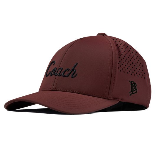 Coach Curved Performance (Black Script) Maroon