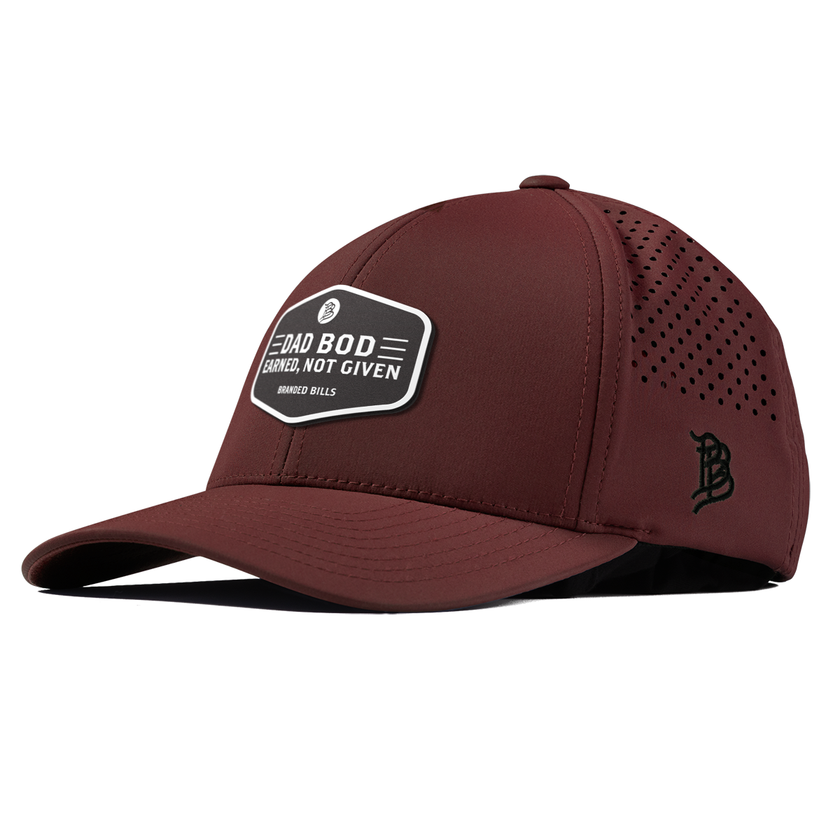 Dad Bod Curved Performance Maroon