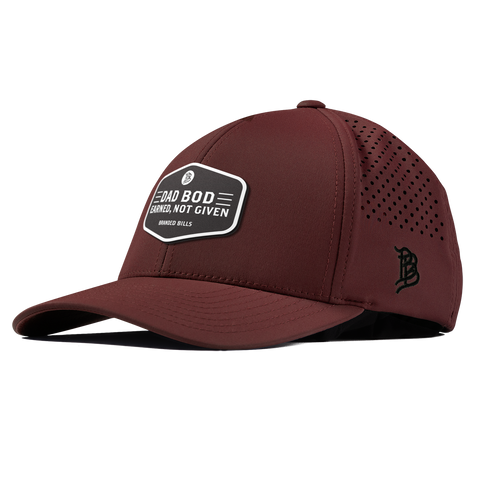Dad Bod Curved Performance Maroon