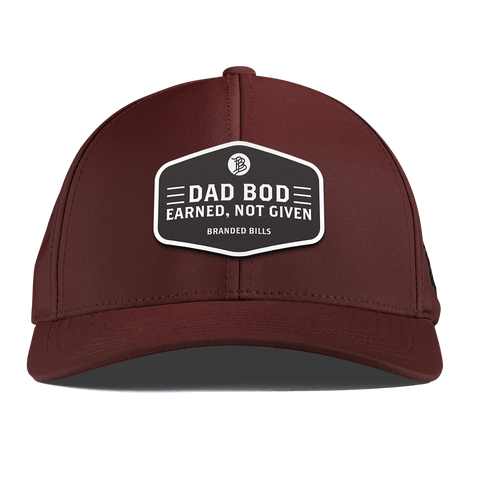 Dad Bod Curved Performance Maroon