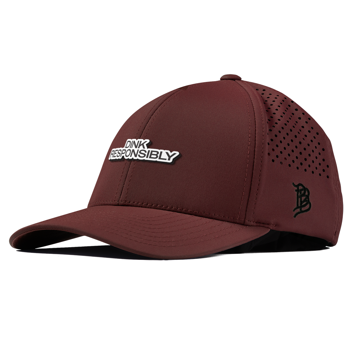 Dink Responsibly Curved Performance Maroon
