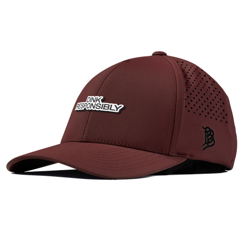 Dink Responsibly Curved Performance Maroon