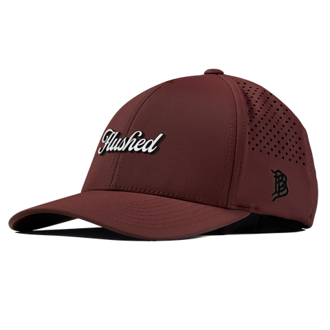 Flushed Script Curved Performance Maroon