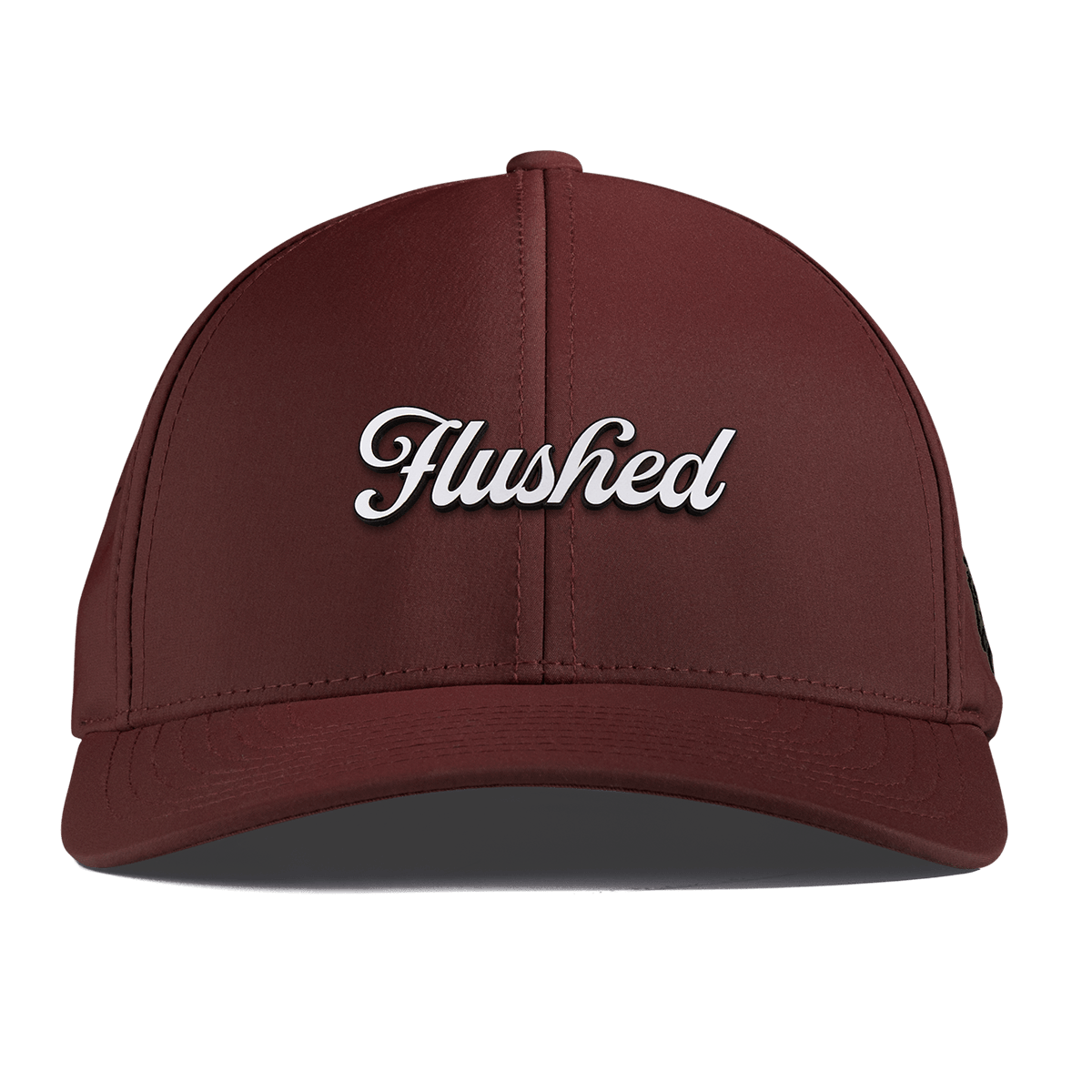 Flushed Script Curved Performance Maroon