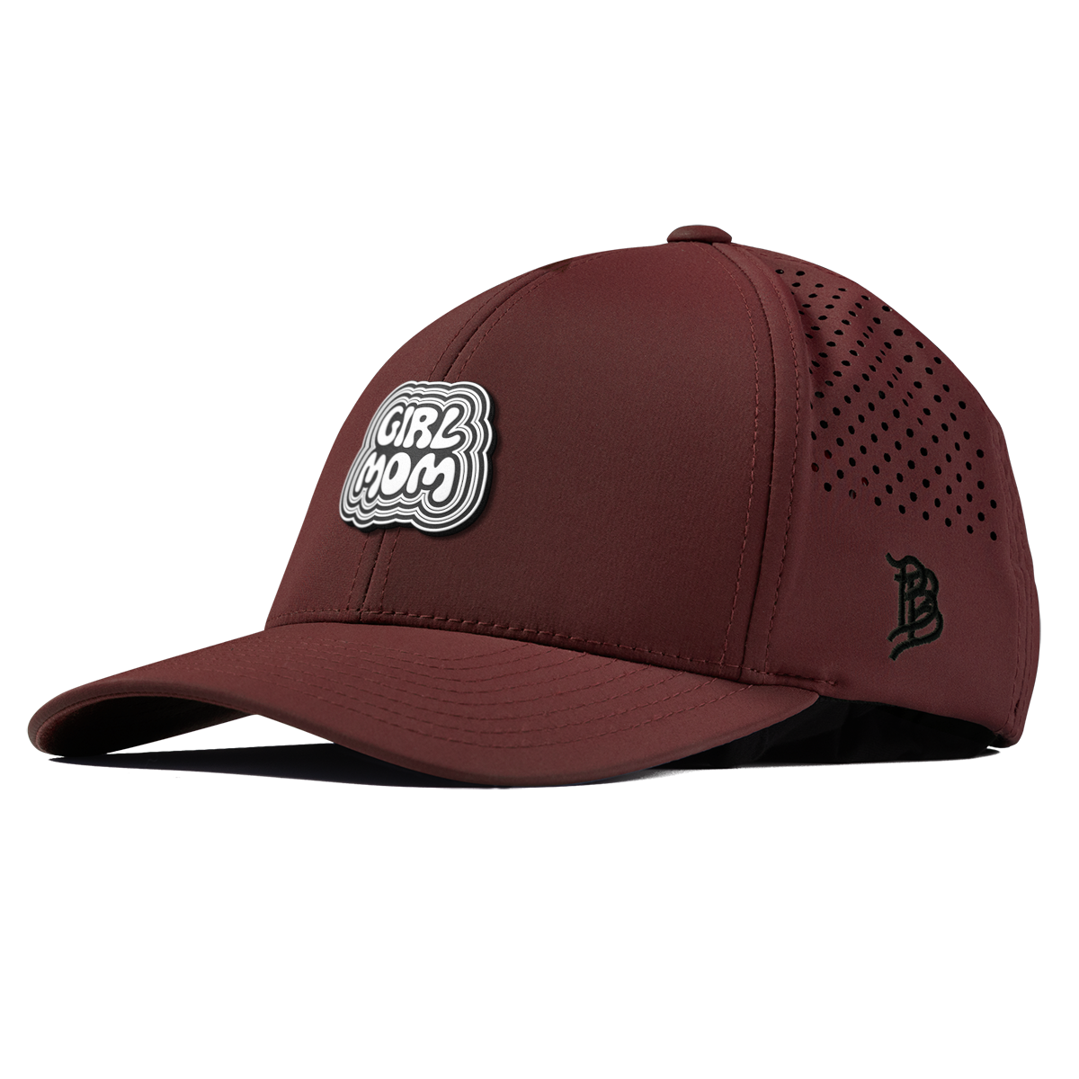 Girl Mom Curved Performance Maroon