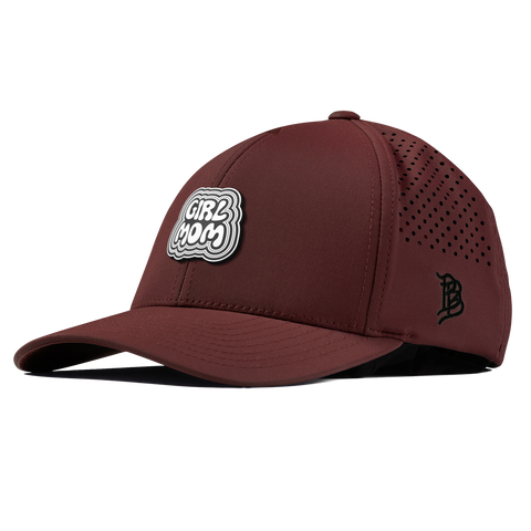 Girl Mom Curved Performance Maroon