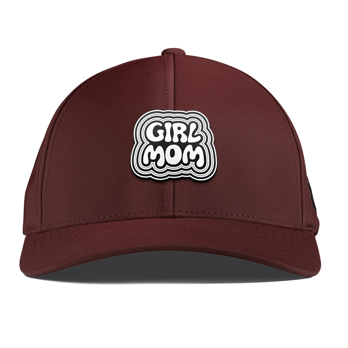 Girl Mom Curved Performance Maroon