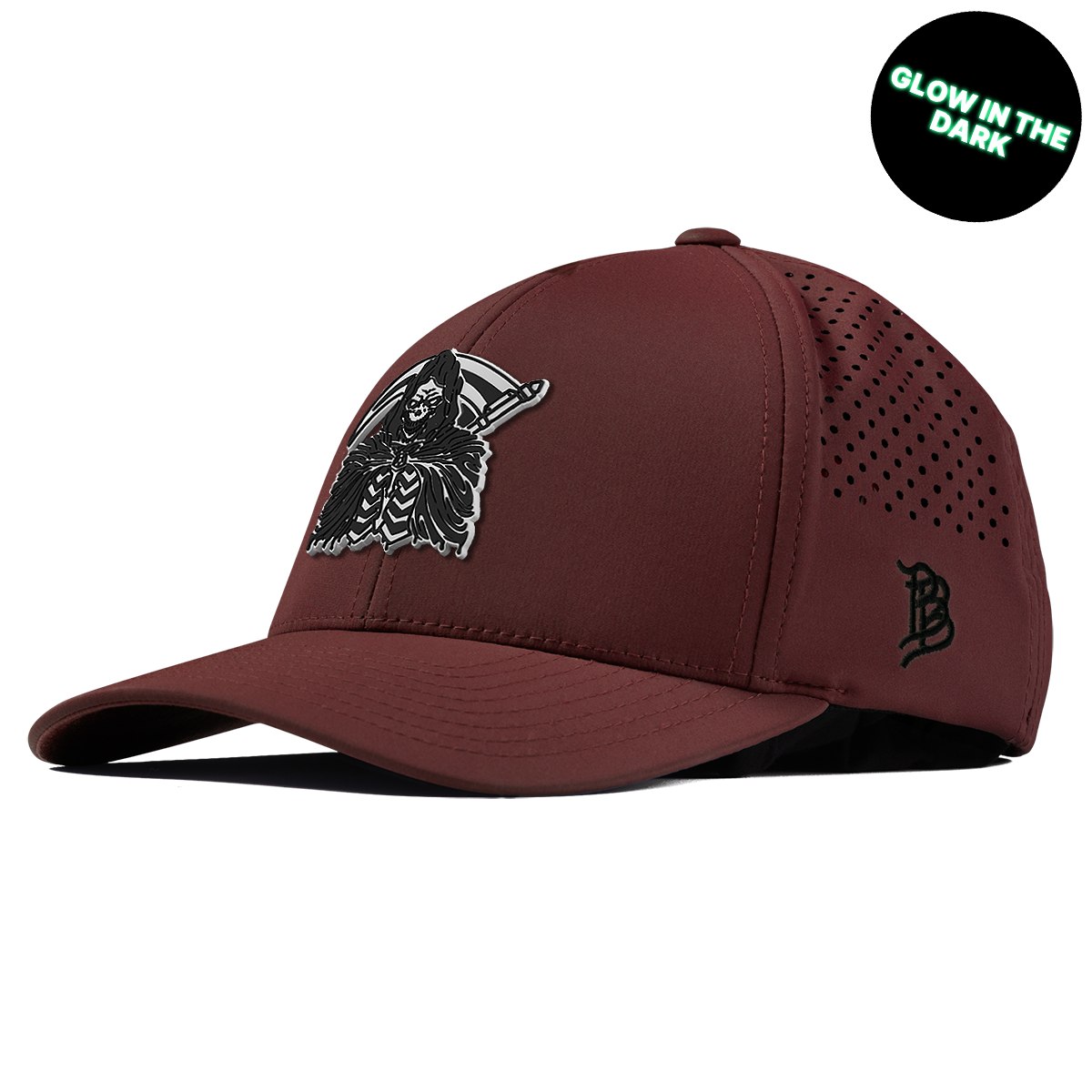 Grim Reaper Glow Curved Performance Maroon