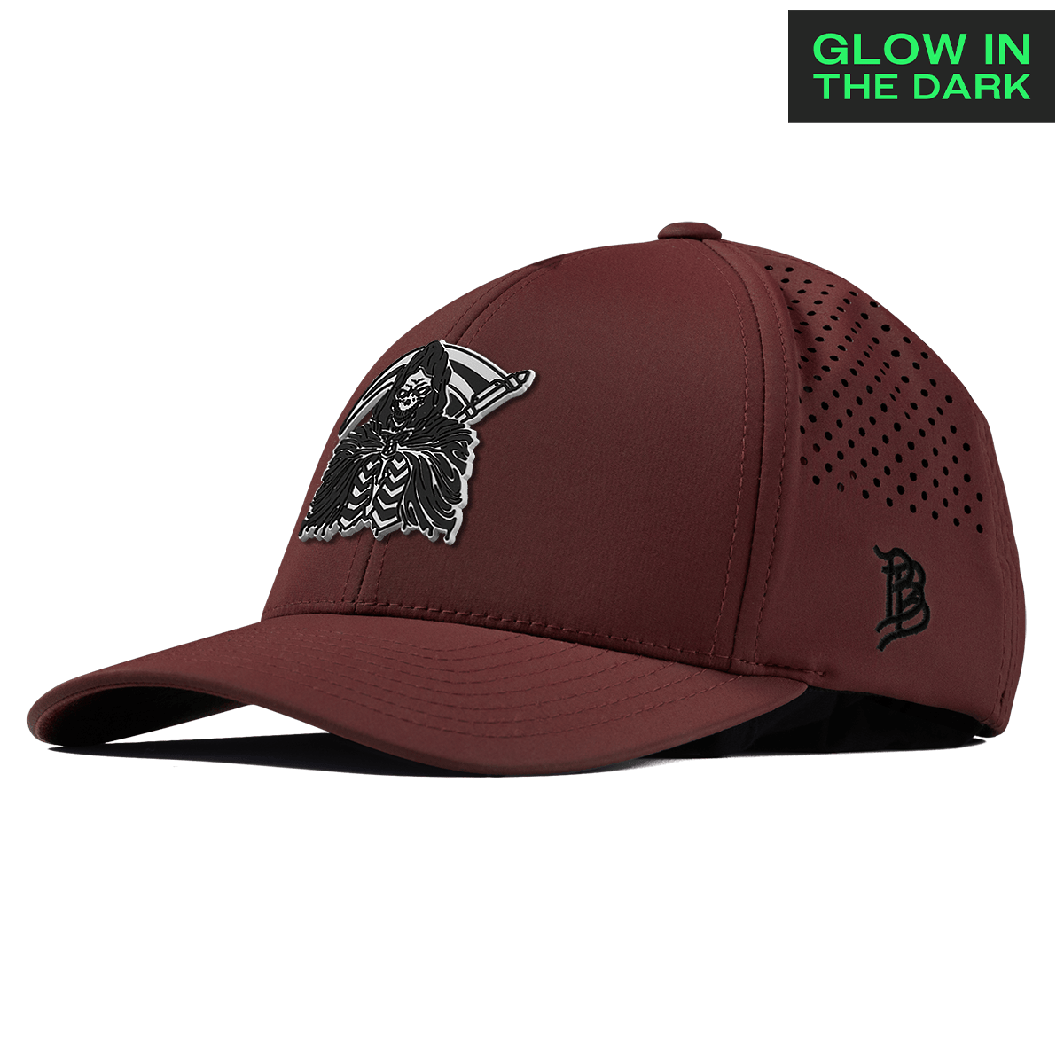 Grim Reaper Glow Curved Performance Maroon
