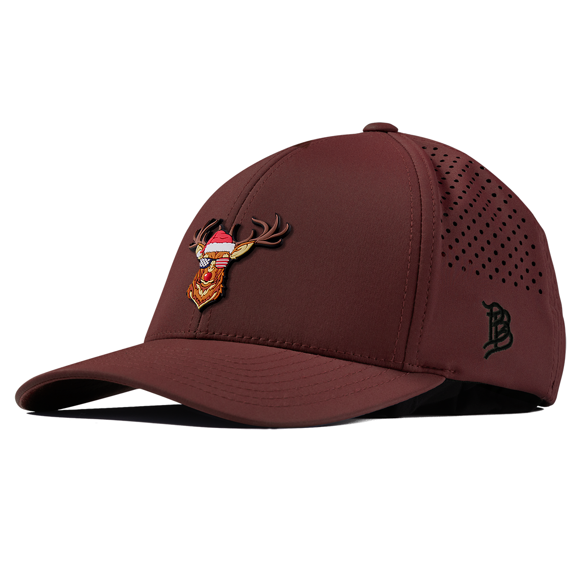 Party Reindeer Curved Performance Maroon