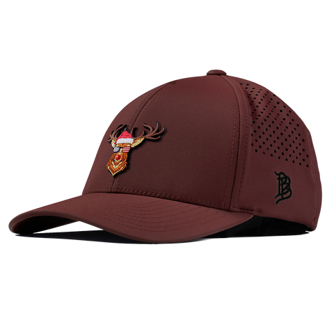 Party Reindeer Curved Performance Maroon