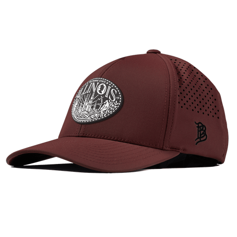 Illinois Traveler Curved Performance Maroon