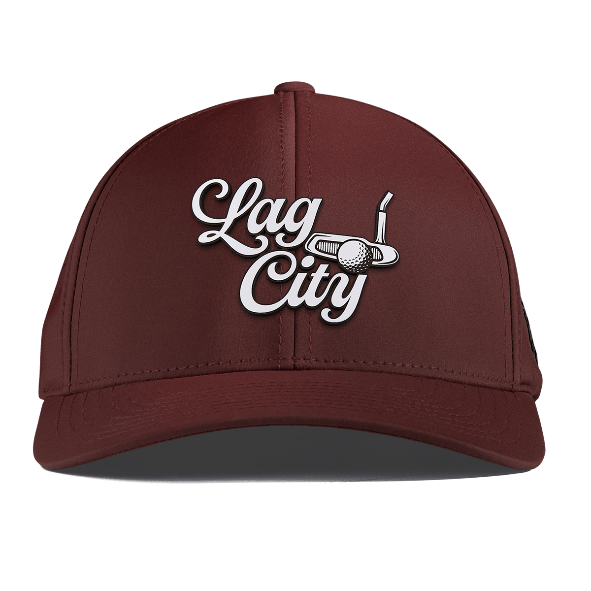 Lag City Script Curved Performance Maroon