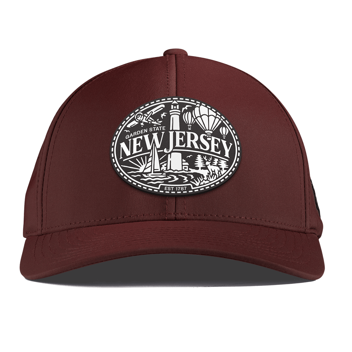 New Jersey Traveler Curved Performance Maroon