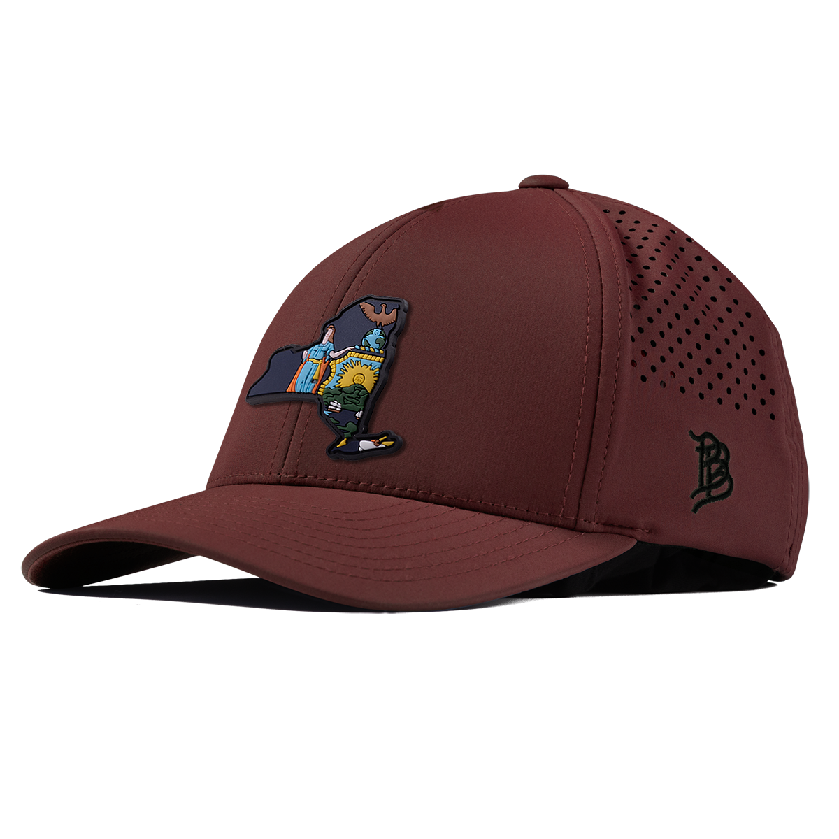New York 11 PVC Curved Performance Maroon