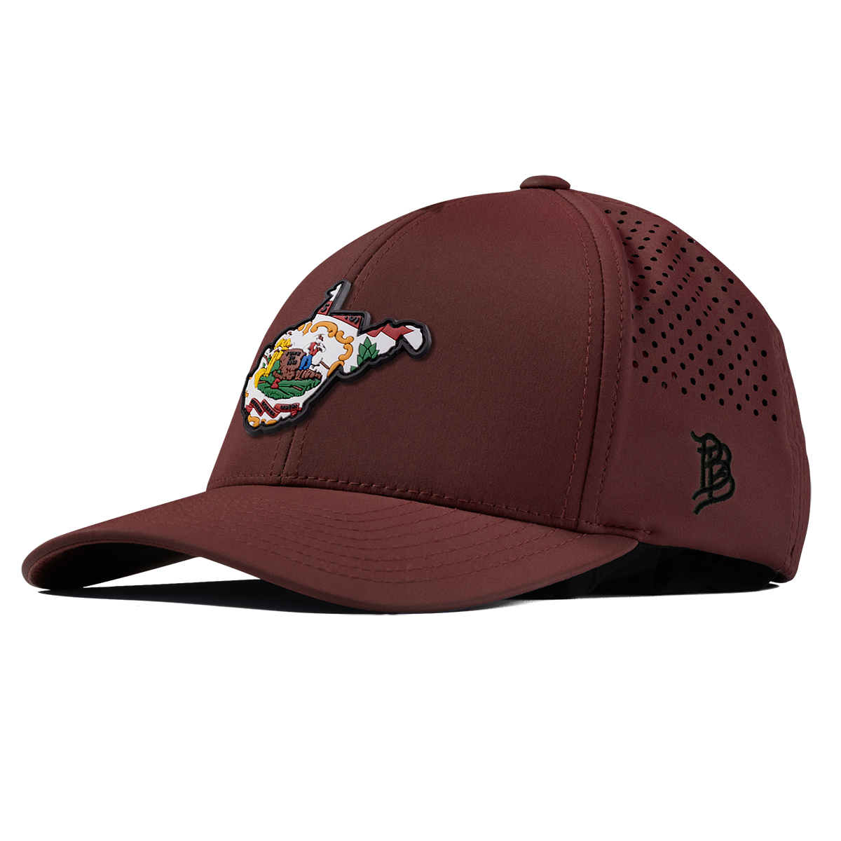 West Virginia 35 PVC Curved Performance Maroon