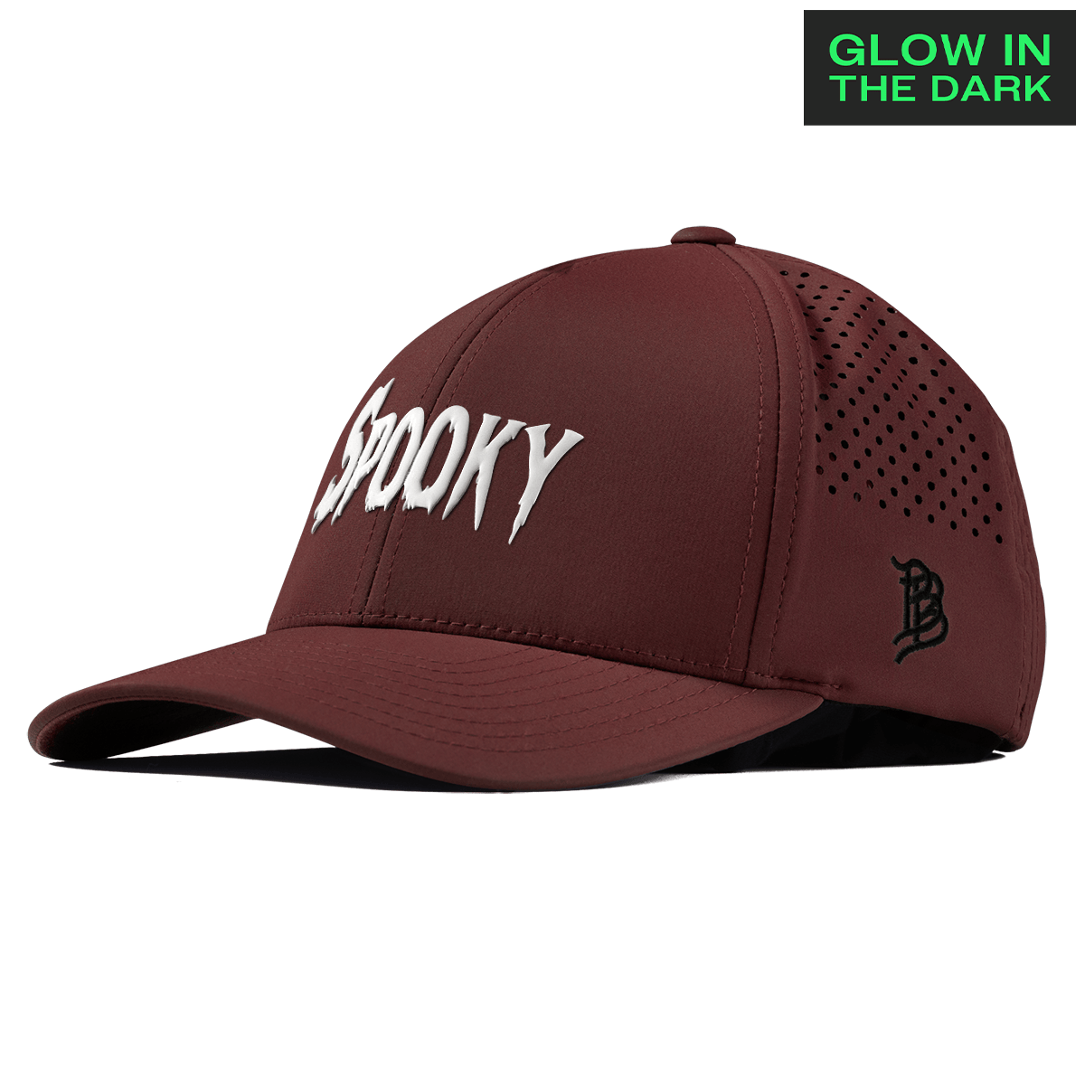 Spooky Glow Curved Performance Maroon