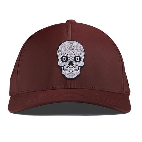 Sugar Skull PVC Curved Performance Maroon