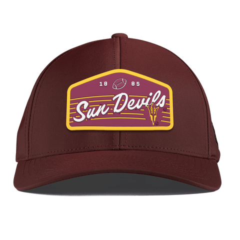 Arizona State University "Sun Devils Football" Curved Performance Maroon 