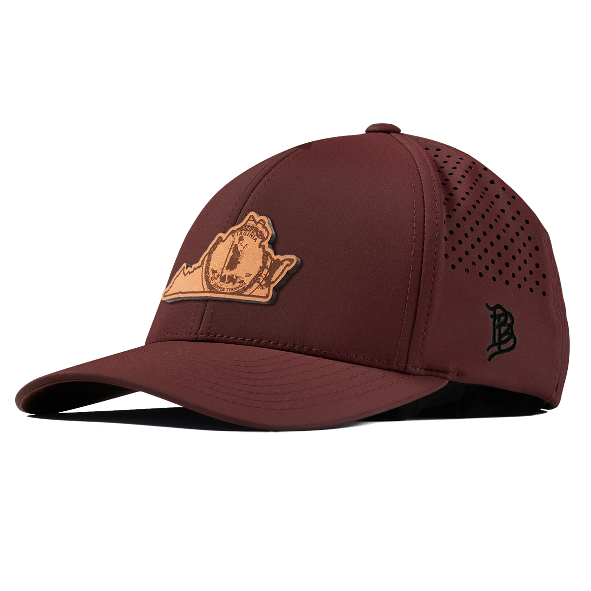 Virginia 10 Curved Performance Maroon