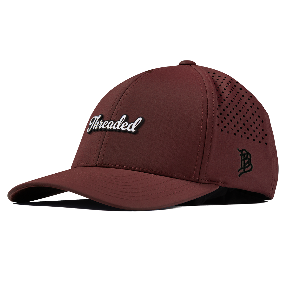 Threaded Script Curved Performance Maroon