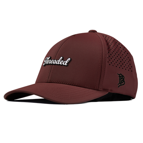 Threaded Script Curved Performance Maroon